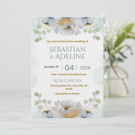 wedding flowers 招待状 (スタンド正面)