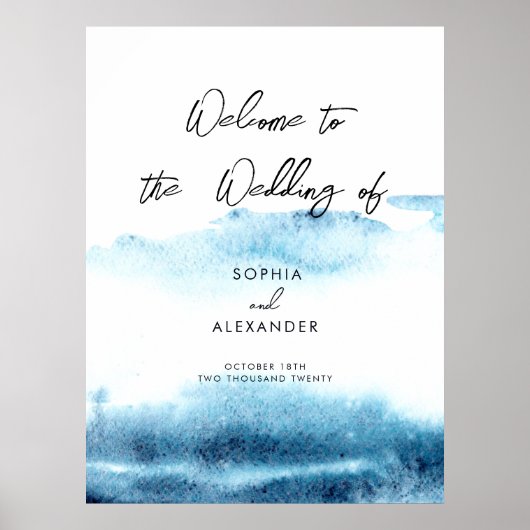Wedding Foam Boards Sign Welcome. ポスター (正面)