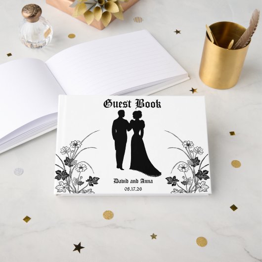 Wedding Foil Guestbook ゲストブック (正面見開き)