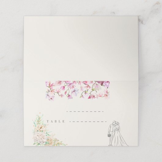 Wedding Folded Place Cards プレイスカード (外部開封)