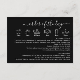 Wedding Formal Black Details Order Of The Day エンクロージャーカード