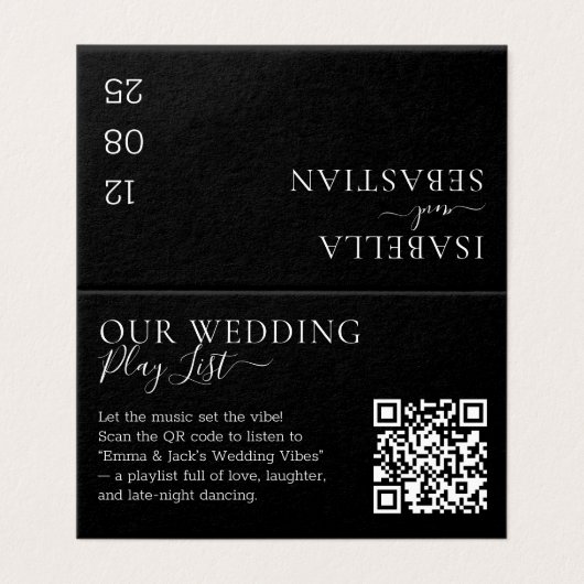 Wedding Formal Black QR Code Playlist (外部フラット)