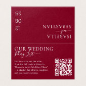 Wedding Formal Burgundy QR Code Playlist (外部フラット)