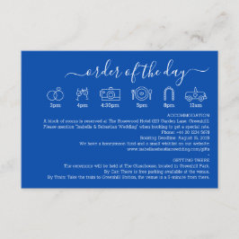 Wedding Formal Cobalt Blue Detail Order Of The Day エンクロージャーカード