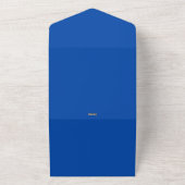 Wedding Formal Cobalt Blue Kindly Reply invite オールインワン招待状 (外側)