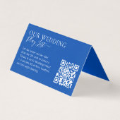 Wedding Formal Cobalt Blue QR Code Playlist (正面)