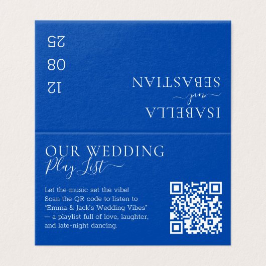 Wedding Formal Cobalt Blue QR Code Playlist (外部フラット)