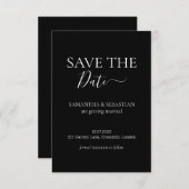 Wedding Formal Save the Date Black セーブザデート (正面/裏面)
