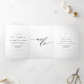 Wedding Formal White Clean Simple 三つ折りカード (内部)