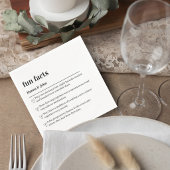 Wedding Fun Facts Cocktail Napkin スタンダードカクテルナプキン