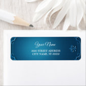Wedding Geometric Teal Turquoise Return Address ラベル (インサイチュ)