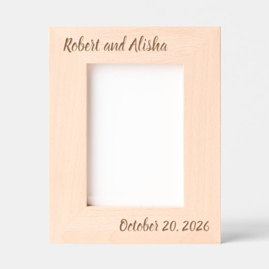Wedding Gift for Couple | Wedding Picture Frame | レーザー彫刻フレーム (正面)