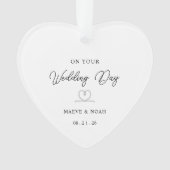 Wedding Gift Just Married Keepsake Ornament オーナメント (正面)