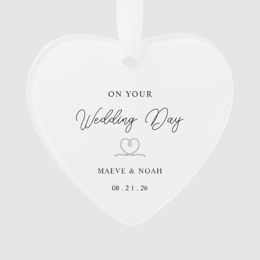 Wedding Gift Just Married Keepsake Ornament オーナメント (正面)