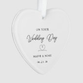 Wedding Gift Just Married Keepsake Ornament オーナメント (正面)