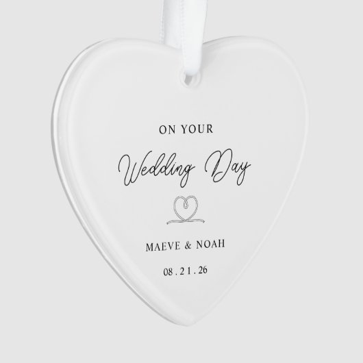 Wedding Gift Just Married Keepsake Ornament オーナメント (正面)