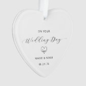 Wedding Gift Just Married Keepsake Ornament オーナメント (正面)