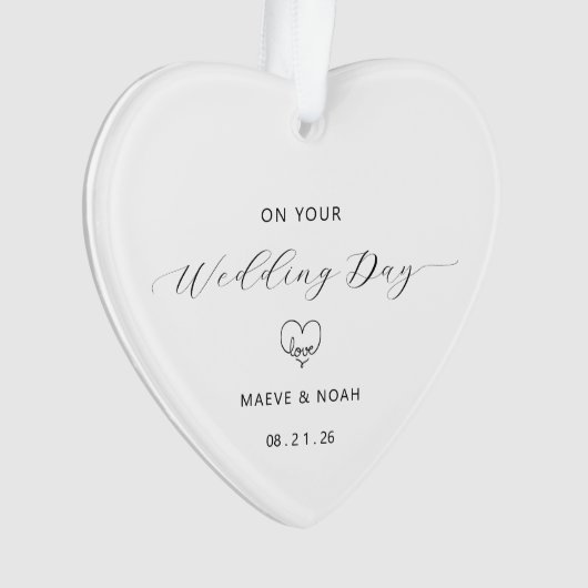 Wedding Gift Just Married Keepsake Ornament オーナメント (正面)