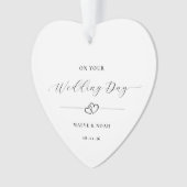Wedding Gift Just Married Keepsake Ornament オーナメント (正面)
