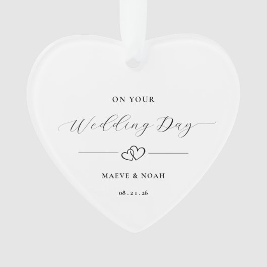 Wedding Gift Just Married Keepsake Ornament オーナメント (正面)