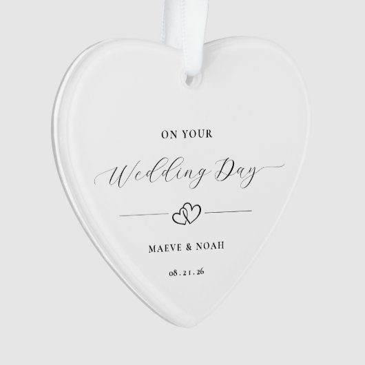 Wedding Gift Just Married Keepsake Ornament オーナメント (正面)