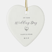 Wedding Gift Just Married Keepsake Ornament セラミックオーナメント (右)