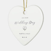Wedding Gift Just Married Keepsake Ornament セラミックオーナメント (左)