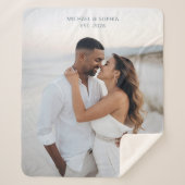 Wedding Gift Sherpa Blanket Custom Couple Gifts シェルパブランケット (正面)
