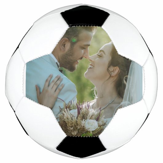 Wedding Gift Soccer Ball Custom Couple Image Desig サッカーボール (正面)