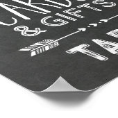 Wedding Gift Table Sign Chalkboard Hearts Arrows ポスター (角)