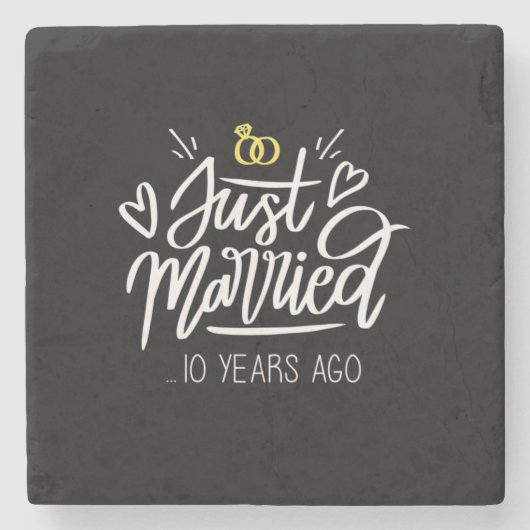 Wedding Gifts | 10th Wedding Anniversary ストーンコースター (正面)