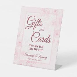 Wedding Gifts & Cards Thank You Blush Pink Peonies 台座サイン