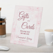 Wedding Gifts & Cards Thank You Blush Pink Peonies 台座サイン (インサイチュ)