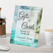 Wedding Gifts & Cards Thank You Tropical Beach 台座サイン (インサイチュ)