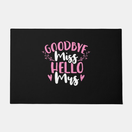 Wedding Gifts | Goodbye Miss Hello Mrs ドアマット (正面)