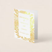 Wedding gold botanical website details luxury 箔カード (正面)