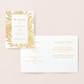 Wedding gold botanical website details luxury 箔カード (ディスプレー)