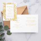 Wedding gold botanical website details luxury 箔カード
