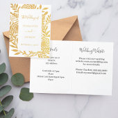 Wedding gold botanical website details luxury 箔カード