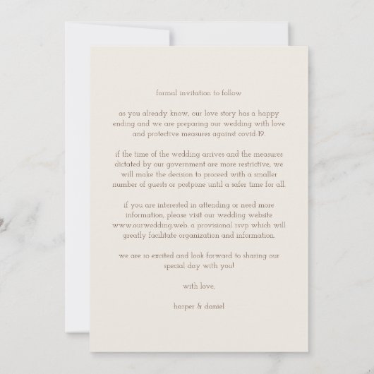 Wedding Gold Effect World Map セーブザデート (裏面)