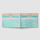 Wedding Gold Heart and Ribbon ゲストブック (全面)