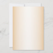 Wedding Golden White Floral Peach Rehearsal Dinner 招待状 (裏面)