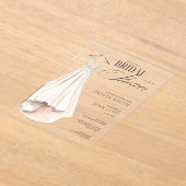 Wedding Gown Bridal Shower Invitation アクリル招待状 (レイダウン)