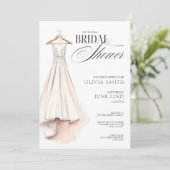 Wedding Gown Bridal Shower Invitation 招待状 (スタンド正面)