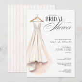 Wedding Gown Bridal Shower Invitation 招待状 (正面/裏面)