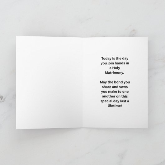 Wedding Greeting Card カード (内部)