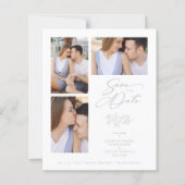 Wedding Grey 3 Photos Collage Budget Branches (正面)