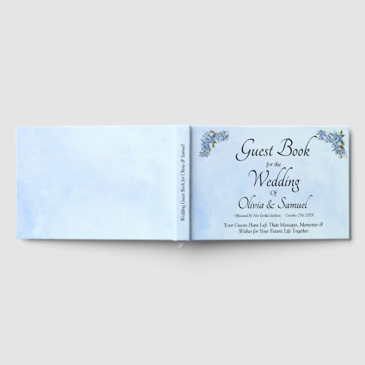 Wedding Guest Book  Blue Peony ゲストブック (全面)