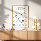 Wedding Guest Book Draw Your Face Poster ポスター