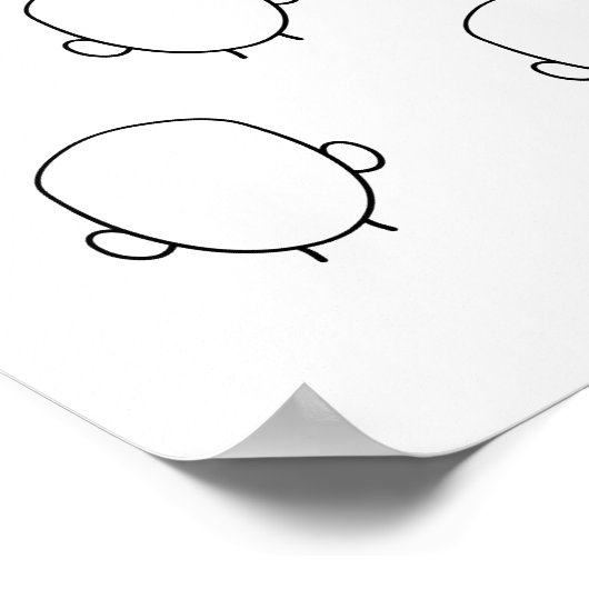 Wedding Guest Book Draw Your Face Poster ポスター (角)